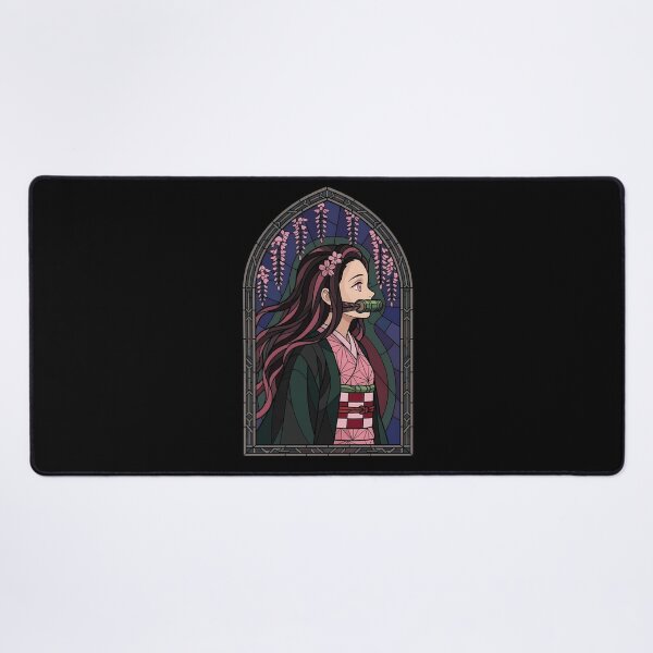 Item preview, Nezuko Kamado Demon Slayer Wisteria Night Stained Glass designed and sold by mildaclairmo.