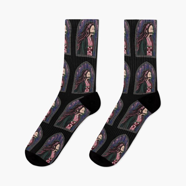 Item preview, Nezuko Kamado Demon Slayer Wisteria Night Stained Glass designed and sold by mildaclairmo.