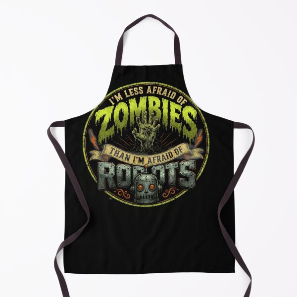 Item preview, Afraid of Robots Retro Horror Sci-Fi Quote designed and sold by Department61.