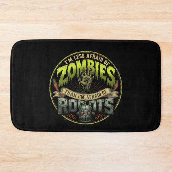 Item preview, Afraid of Robots Retro Horror Sci-Fi Quote designed and sold by Department61.