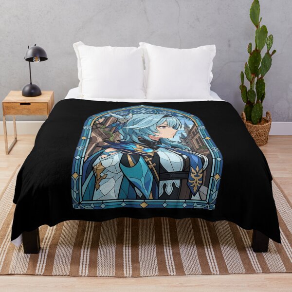 Item preview, Eula Genshin Impact City Stained Glass Portrait designed and sold by mildaclairmo.