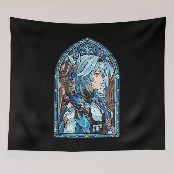 Item preview, Eula Genshin Impact City Stained Glass Portrait designed and sold by mildaclairmo.