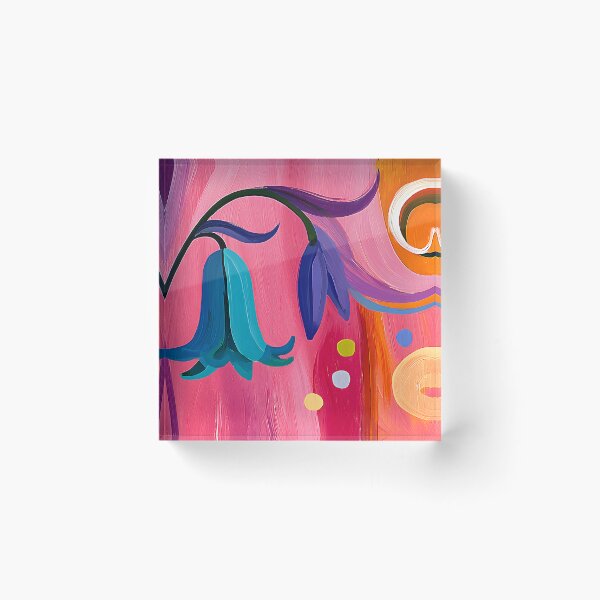 Item preview, Bluebells in a Swirl of Color - Vibrant Floral Abstraction Filled with Movement and Light designed and sold by OlfactoART Studio.