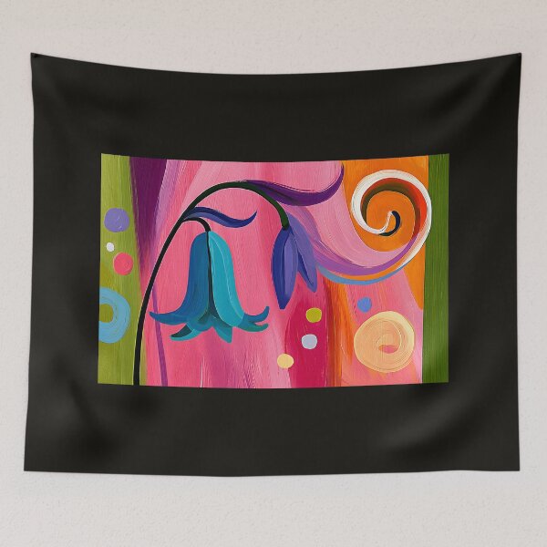 Item preview, Bluebells in a Swirl of Color - Vibrant Floral Abstraction Filled with Movement and Light designed and sold by OlfactoART Studio.