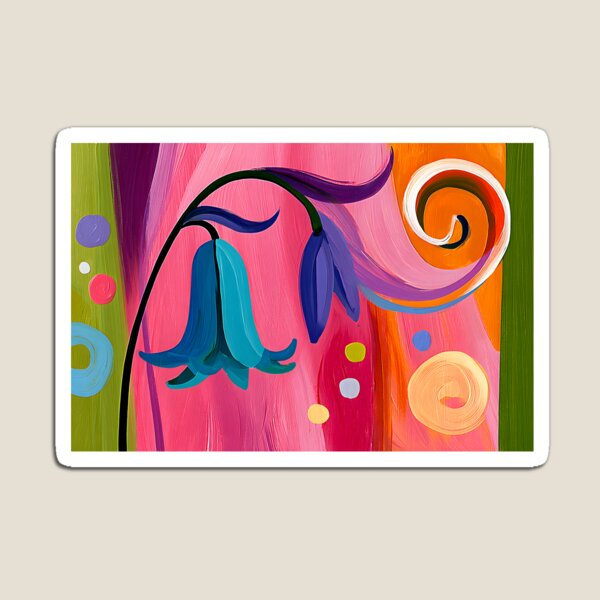 Item preview, Bluebells in a Swirl of Color - Vibrant Floral Abstraction Filled with Movement and Light designed and sold by OlfactoART Studio.