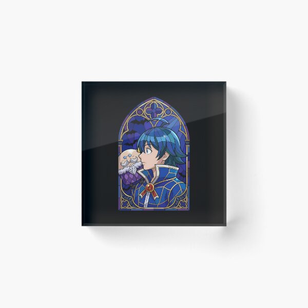 Item preview, Iruma Suzuki Iruma kun Blue Gothic Stained Glass Portrait designed and sold by mildaclairmo.