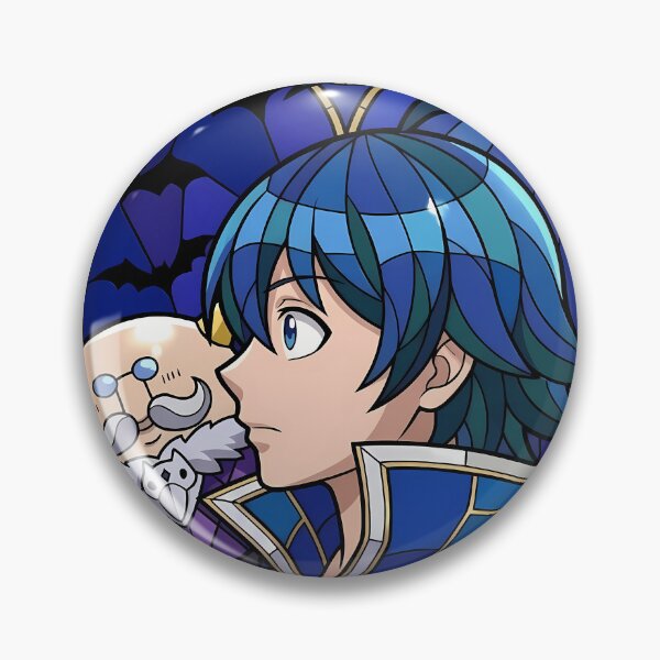 Item preview, Iruma Suzuki Iruma kun Blue Gothic Stained Glass Portrait designed and sold by mildaclairmo.