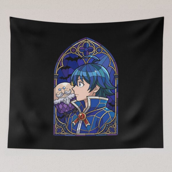 Item preview, Iruma Suzuki Iruma kun Blue Gothic Stained Glass Portrait designed and sold by mildaclairmo.