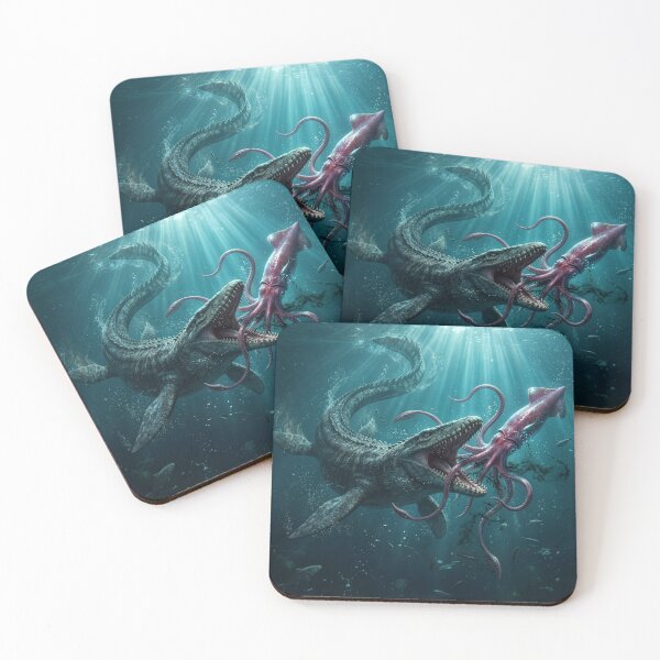 Item preview, Mosasaur Attacks a Giant Squid designed and sold by Tridentulus.