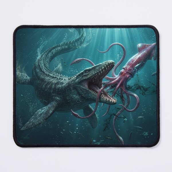 Item preview, Mosasaur Attacks a Giant Squid designed and sold by Tridentulus.