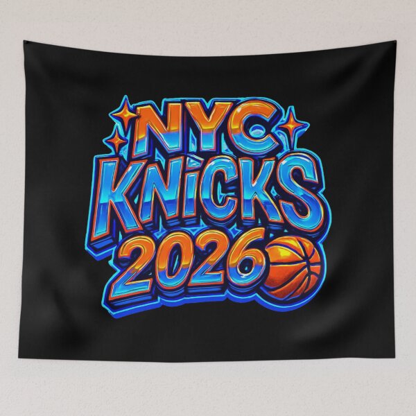 Item preview, New York Basketball 2026, NY Knicks Blue & Orange Art designed and sold by DigiAngDesigns.