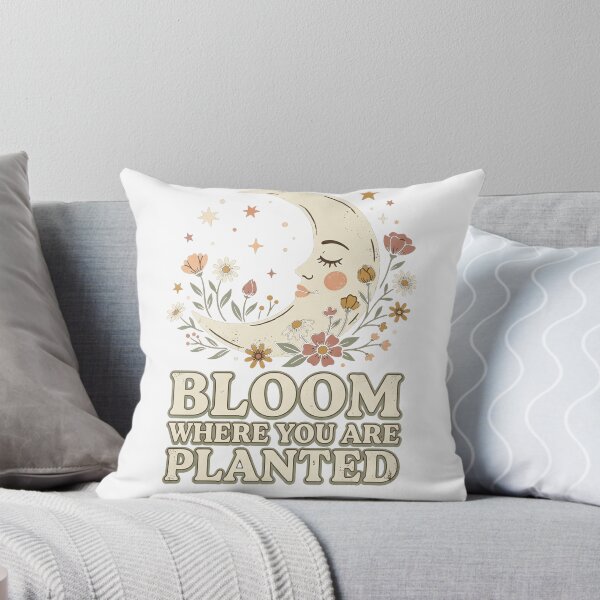Item preview, Bloom Where You Are Planted Retro Moon  designed and sold by PlushFutura.