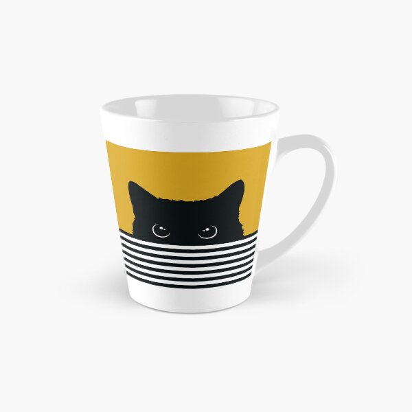 Item preview, Black Cat in Stripes – Minimalist Illustration designed and sold by Knightofartx25.