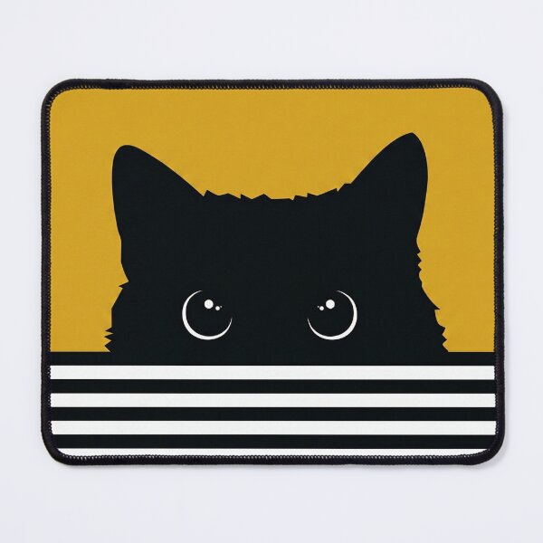 Item preview, Black Cat in Stripes – Minimalist Illustration designed and sold by Knightofartx25.