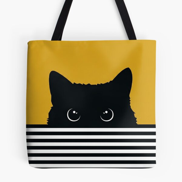 Item preview, Gato negro a rayas – Ilustración minimalista designed and sold by Knightofartx25.