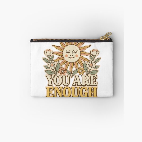 Item preview, You Are Enough Retro Sun Floral designed and sold by PlushFutura.