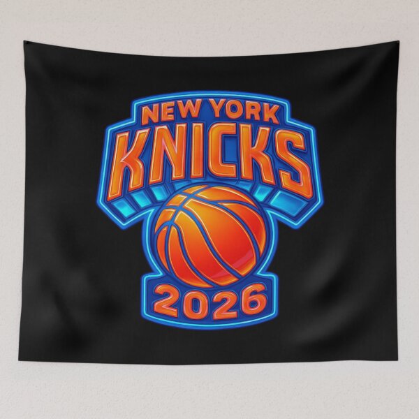 Item preview, New York Basketball 2026, NY Knicks Blue & Orange Art designed and sold by DigiAngDesigns.