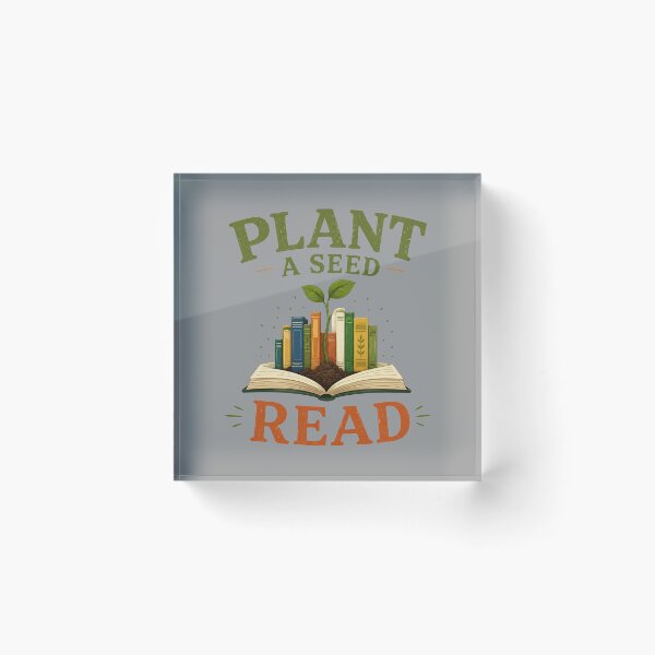 Item preview, Plant a Seed Read Vintage Book Lover Illustration designed and sold by bosamji.