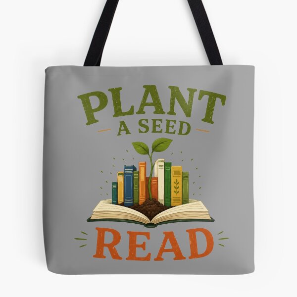 Item preview, Plant a Seed Read Vintage Book Lover Illustration designed and sold by bosamji.