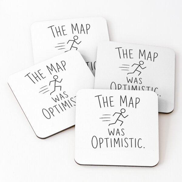 Item preview, The Map was Optimistic | Running Humor designed and sold by Earn Your View Trail Company.