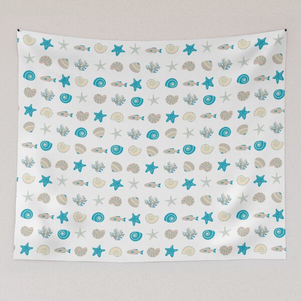 Item preview, Beach pattern brown and teal designed and sold by Boy and Belugee.