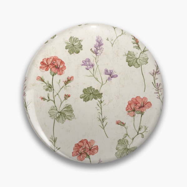 Item preview, Cottage Garden Florals | Vintage Geranium & Lavender Botanical Pattern designed and sold by Bound for Wonder.