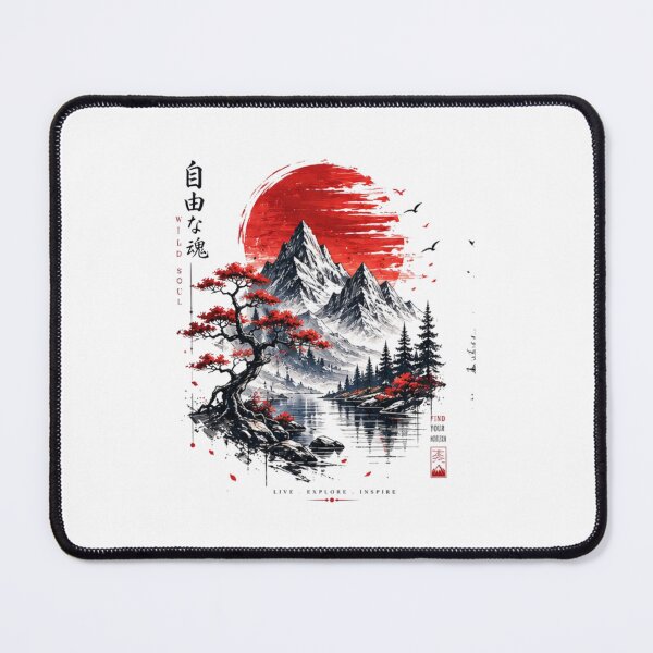 Item preview, Wild Soul – Japanese Mountain Lake Nature Artwork designed and sold by novaduman.