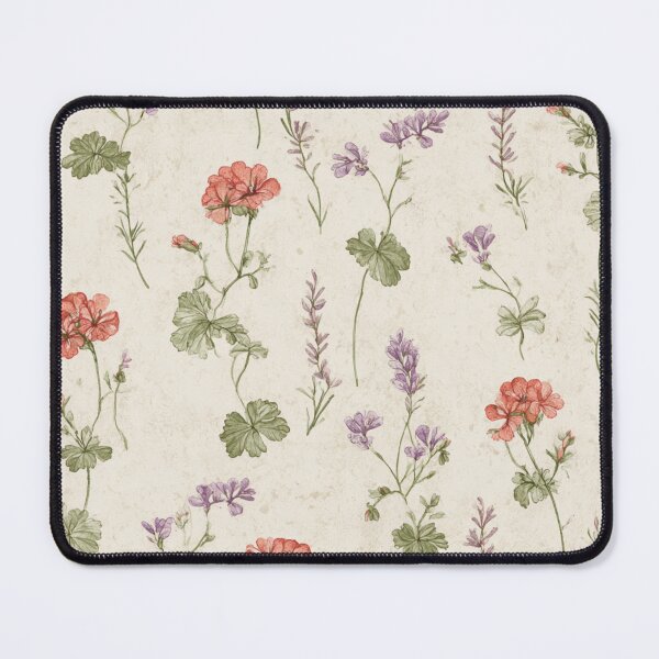 Item preview, Cottage Garden Florals | Vintage Geranium & Lavender Botanical Pattern designed and sold by Bound for Wonder.