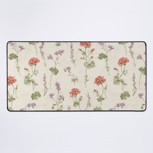 Item preview, Cottage Garden Florals | Vintage Geranium & Lavender Botanical Pattern designed and sold by Bound for Wonder.