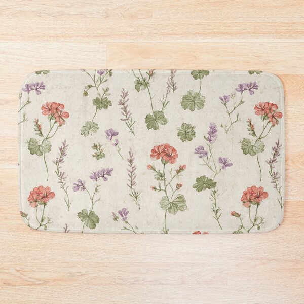 Item preview, Cottage Garden Florals | Vintage Geranium & Lavender Botanical Pattern designed and sold by Bound for Wonder.
