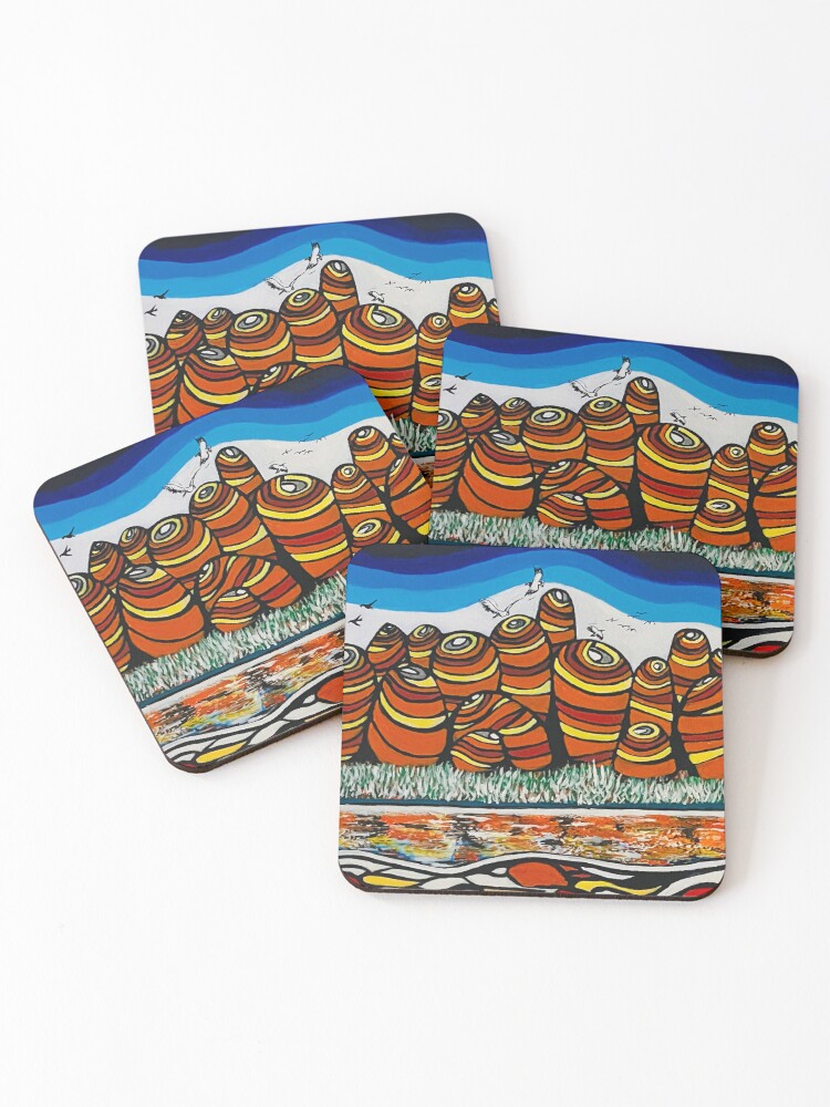 Thumbnail 1 of 5, Coasters (Set of 4), Bungle Bungles Raptor Rhapsody designed and sold by ROB51.
