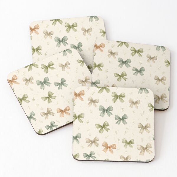 Item preview, Vintage Watercolor Ribbon Bows | Sage Green Cottagecore Pattern designed and sold by Bound for Wonder.