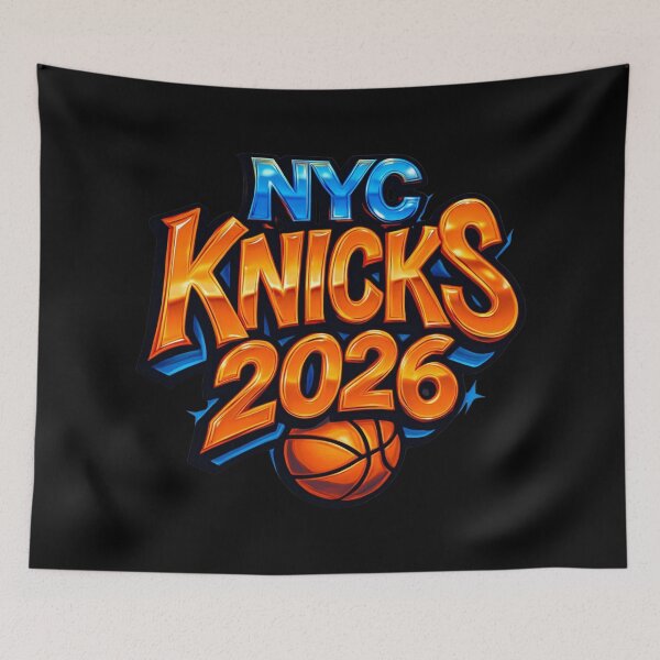 Item preview, New York Basketball 2026, NY Knicks Blue & Orange Art designed and sold by DigiAngDesigns.