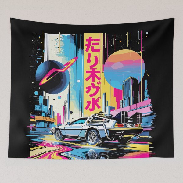 Item preview, Vintage Car Classic Delorean Design Exclusive designed and sold by PrintCarClub.