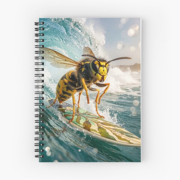 Item preview, Yellowjacket Wasp Rides the Waves designed and sold by Tridentulus.