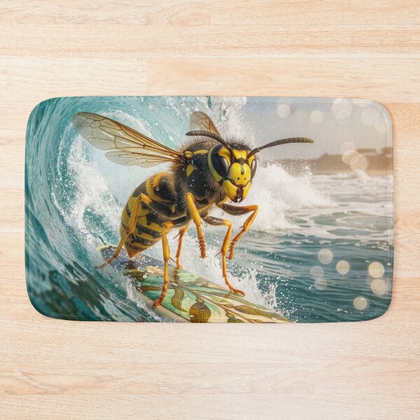 Item preview, Yellowjacket Wasp Rides the Waves designed and sold by Tridentulus.