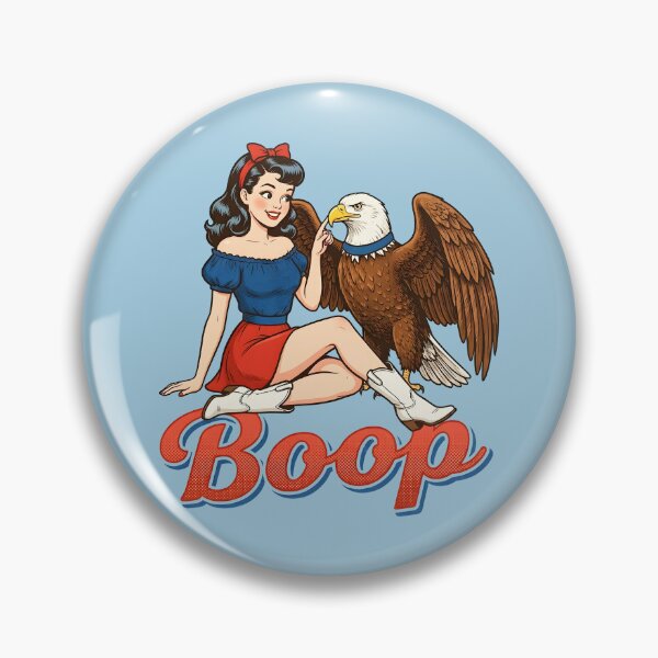 Item preview, Hand Boop Nose Girl Eagle Funny Patriotic 4th of July designed and sold by gear-posters.