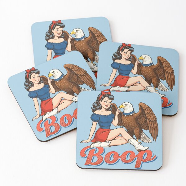 Item preview, Hand Boop Nose Girl Eagle Funny Patriotic 4th of July designed and sold by gear-posters.