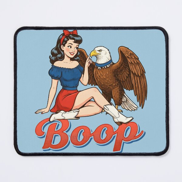Item preview, Hand Boop Nose Girl Eagle Funny Patriotic 4th of July designed and sold by gear-posters.