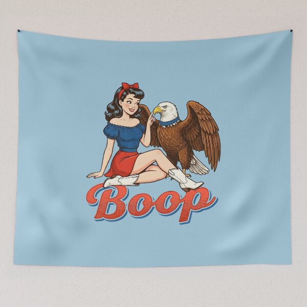 Item preview, Hand Boop Nose Girl Eagle Funny Patriotic 4th of July designed and sold by gear-posters.
