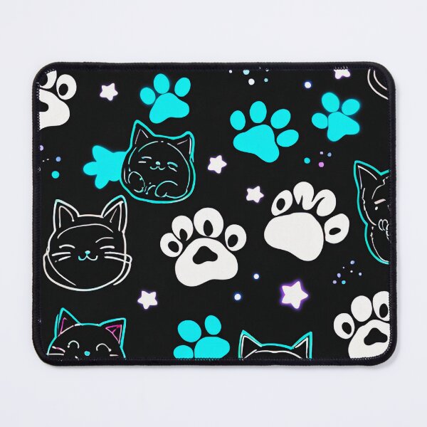 Item preview, Neon Kawaii Cat Paw Pattern Aesthetic Design designed and sold by IMuDesigner.