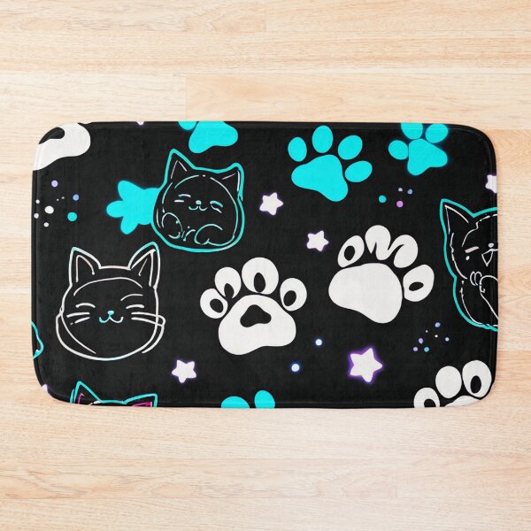 Item preview, Neon Kawaii Cat Paw Pattern Aesthetic Design designed and sold by IMuDesigner.