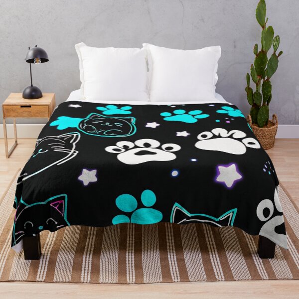 Item preview, Neon Kawaii Cat Paw Pattern Aesthetic Design designed and sold by IMuDesigner.