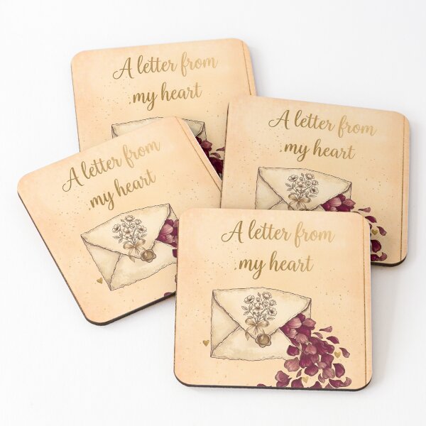 Item preview, Vintage Letter with Rose Petals Wax Seal from My Heart designed and sold by Good Vibes .