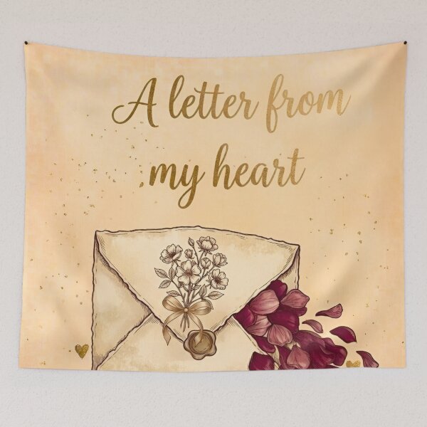 Item preview, Vintage Letter with Rose Petals Wax Seal from My Heart designed and sold by Good Vibes .