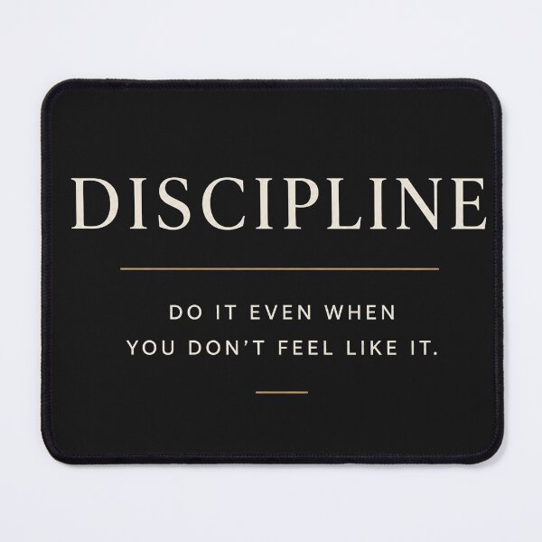 Item preview, Discipline Motivation Quote Typography Design | Minimalist Success Mindset Wall Art designed and sold by NBT-NOVA.
