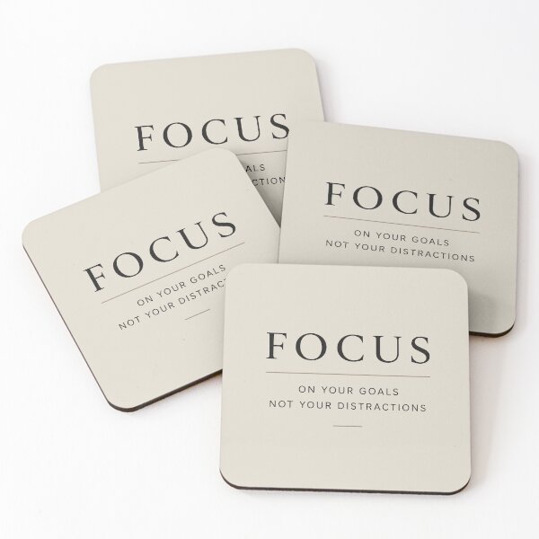 Item preview, Focus on Your Goals Not Your Distractions Typography Motivational Quote designed and sold by NBT-NOVA.