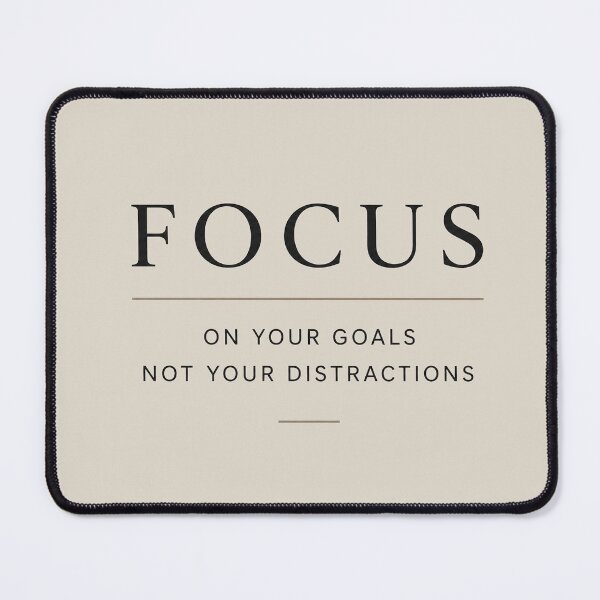 Item preview, Focus on Your Goals Not Your Distractions Typography Motivational Quote designed and sold by NBT-NOVA.