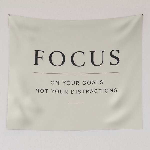 Item preview, Focus on Your Goals Not Your Distractions Typography Motivational Quote designed and sold by NBT-NOVA.