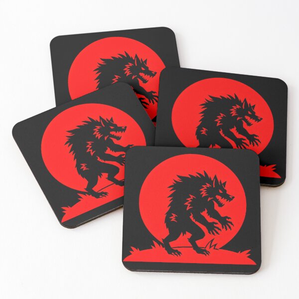 Item preview, Full Moon Werewolf Silhouette Red designed and sold by DredMuunStudios.
